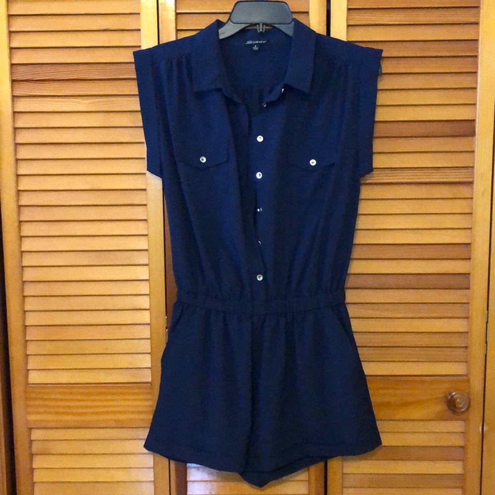 Dark Navy Blue Romper